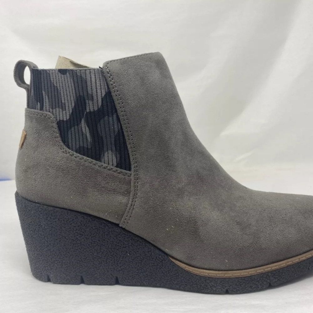 Dr. Scholl's Womens 9 Teammate Faux Leather Snakeskin Print Ankle Pull On Boots
